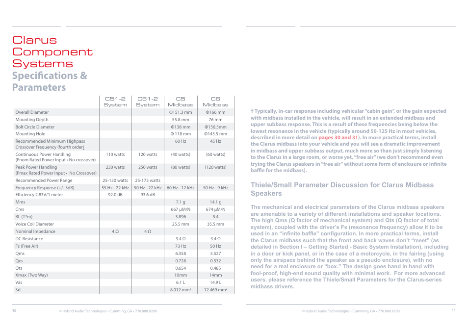 Hybrid Audio Technologies Clarus Series Components User Manual | Page 6 / 18