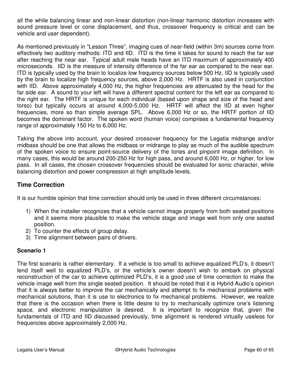 Hybrid Audio Technologies Legatia User Manual | Page 60 / 65