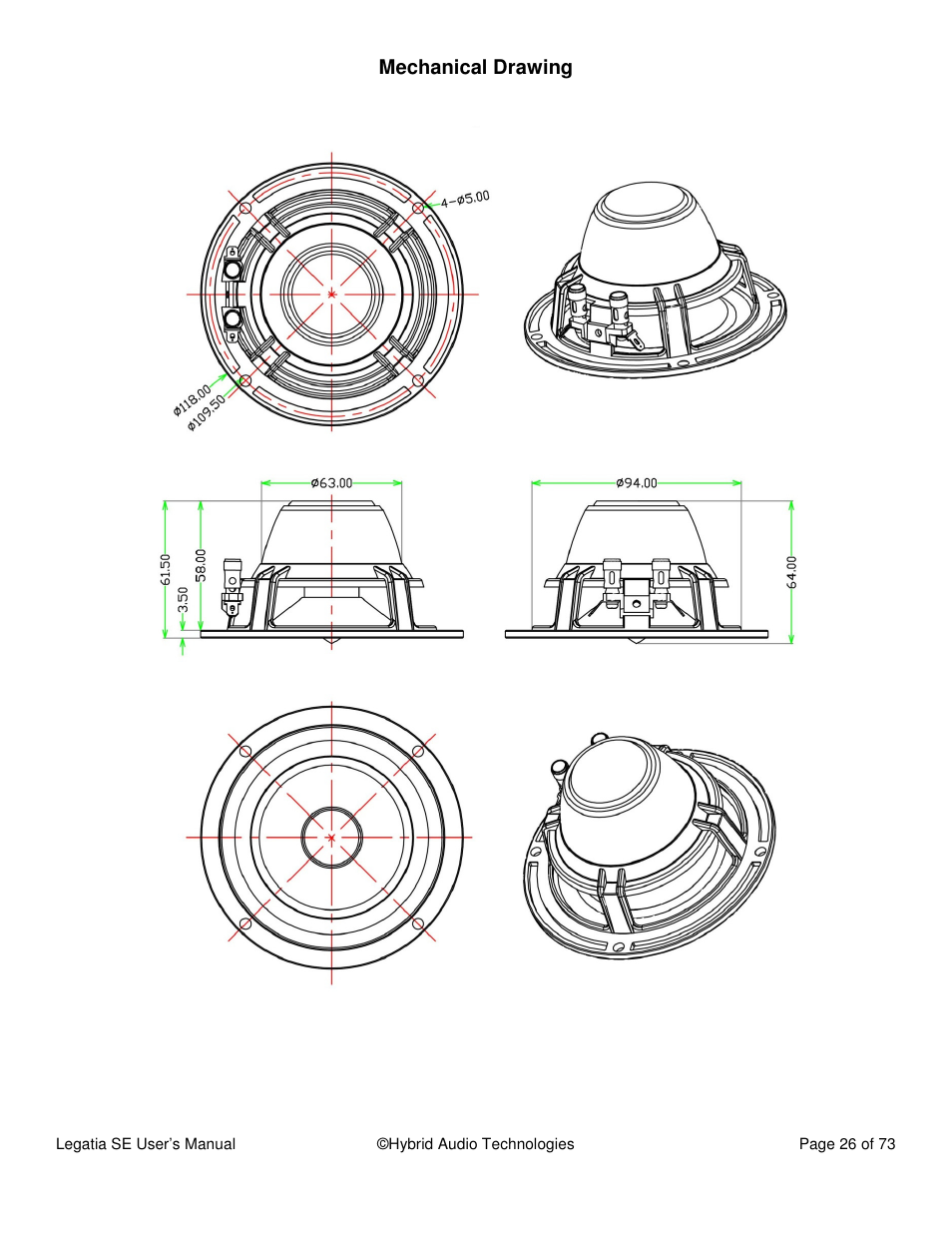 Hybrid Audio Technologies Legatia SE User Manual | Page 26 / 68