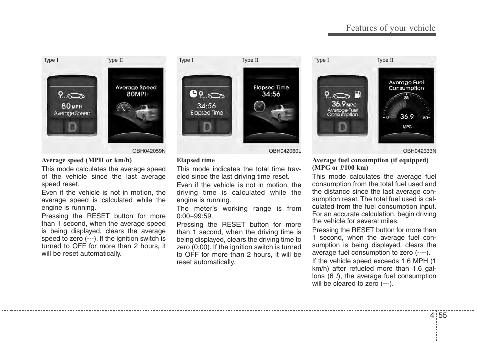 Features of your vehicle | Hyundai 2013 Genesis User Manual | Page 134 / 429