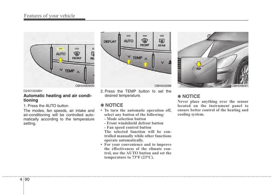 Features of your vehicle | Hyundai 2013 Genesis User Manual | Page 169 / 429
