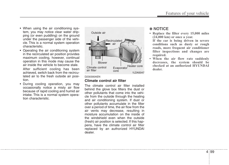 Features of your vehicle | Hyundai 2013 Genesis User Manual | Page 178 / 429