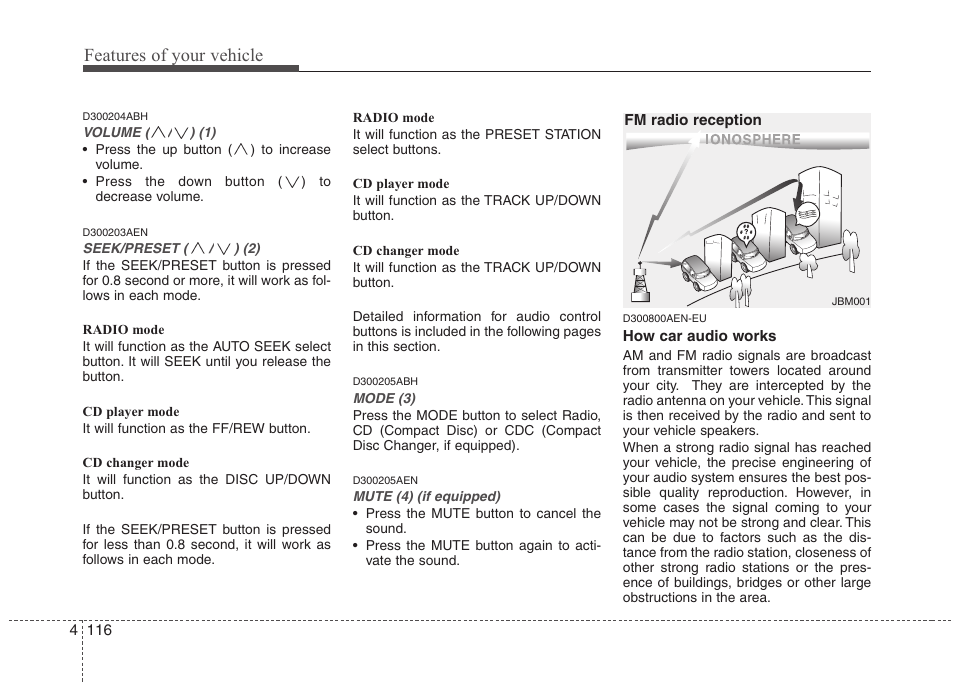 Features of your vehicle | Hyundai 2013 Genesis User Manual | Page 195 / 429