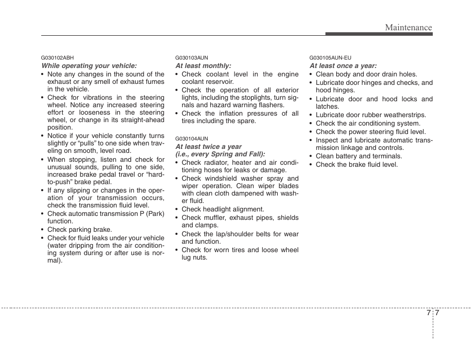 Maintenance | Hyundai 2013 Genesis User Manual | Page 341 / 429