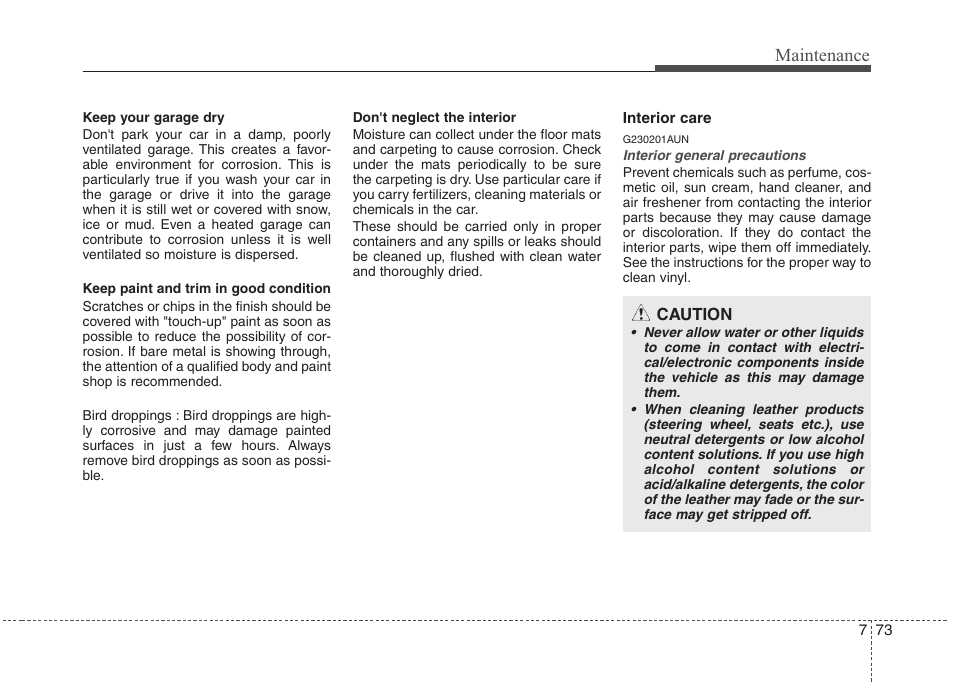 Maintenance | Hyundai 2013 Genesis User Manual | Page 407 / 429