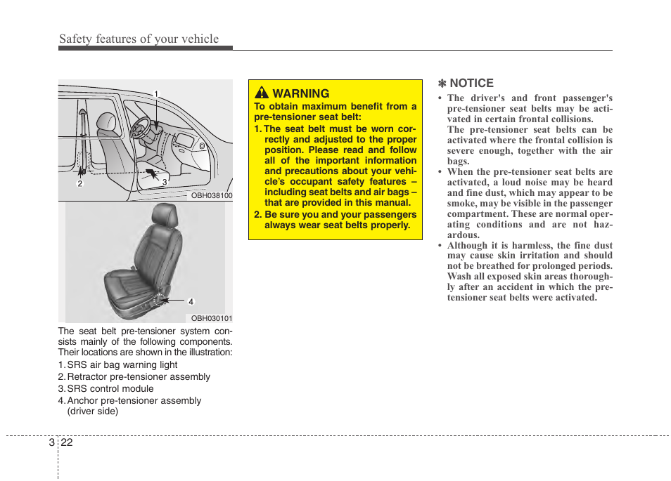 Safety features of your vehicle | Hyundai 2013 Genesis User Manual | Page 41 / 429
