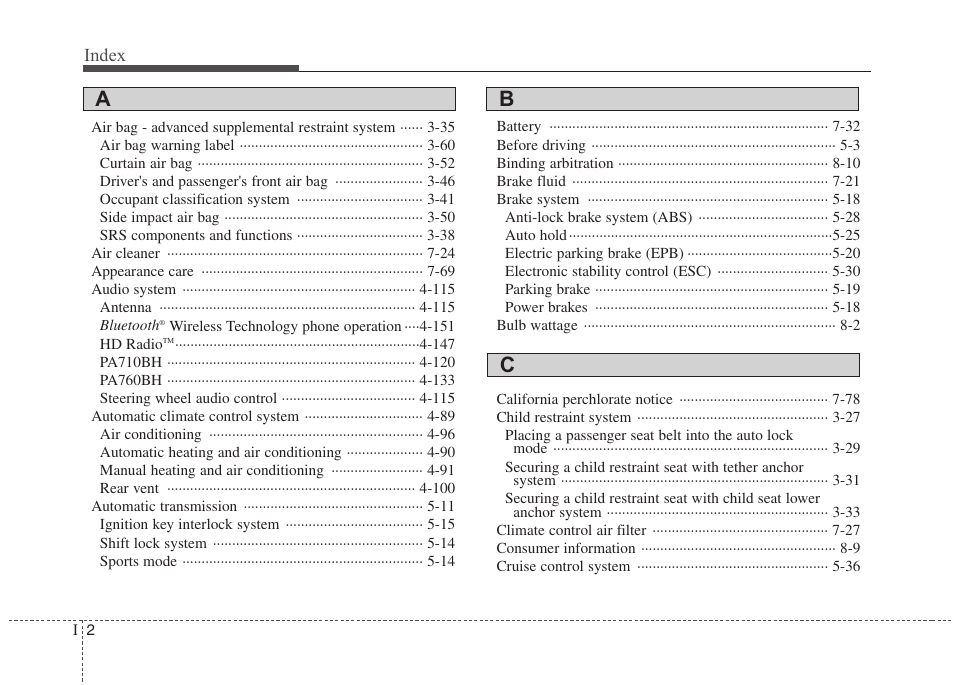 Ab c | Hyundai 2013 Genesis User Manual | Page 424 / 429