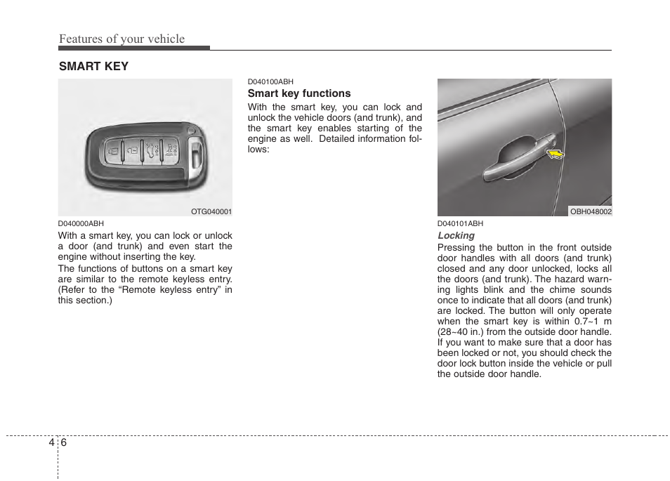 Features of your vehicle | Hyundai 2013 Genesis User Manual | Page 85 / 429