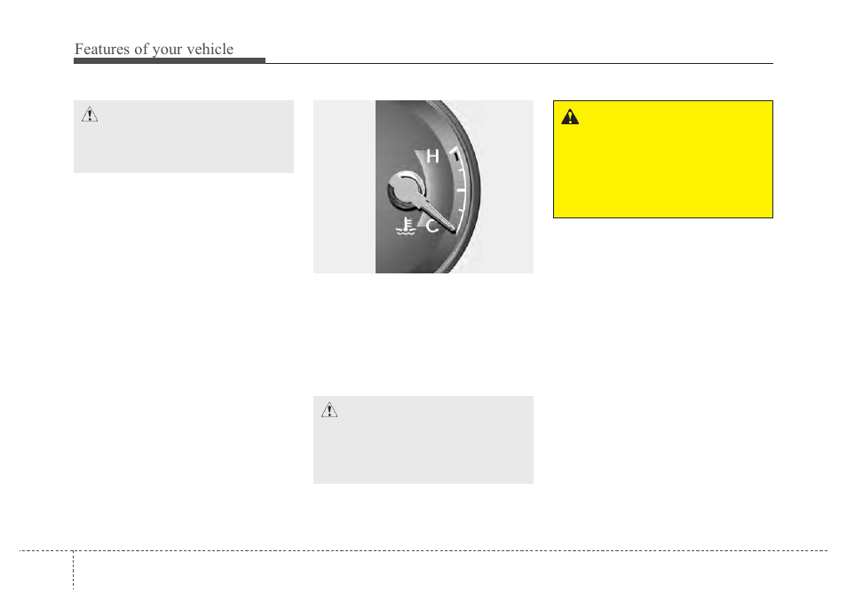 Features of your vehicle | Hyundai 2012 Santa Fe User Manual | Page 121 / 419