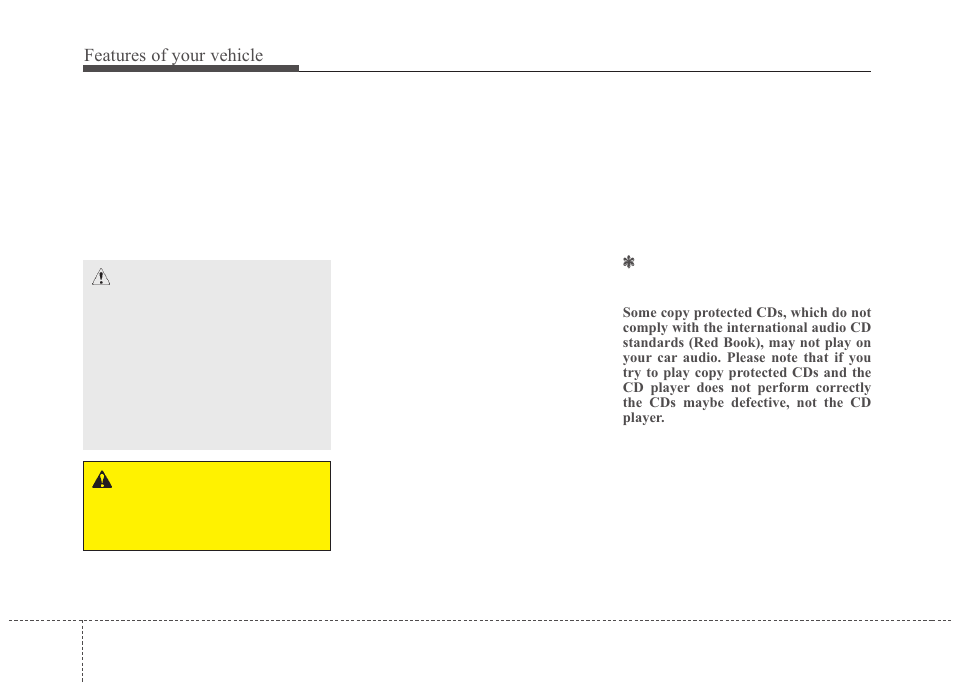 Features of your vehicle | Hyundai 2012 Santa Fe User Manual | Page 185 / 419