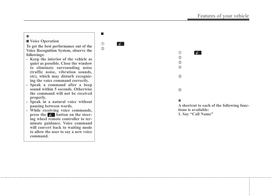 Features of your vehicle | Hyundai 2012 Santa Fe User Manual | Page 214 / 419