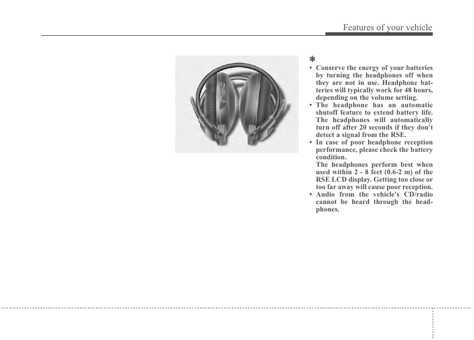 Features of your vehicle | Hyundai 2012 Santa Fe User Manual | Page 222 / 419