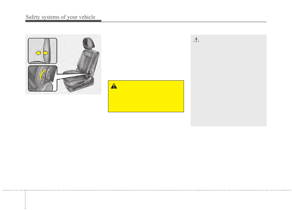 Safety systems of your vehicle | Hyundai 2012 Santa Fe User Manual | Page 23 / 419