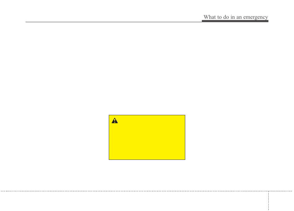 What to do in an emergency | Hyundai 2012 Santa Fe User Manual | Page 305 / 419