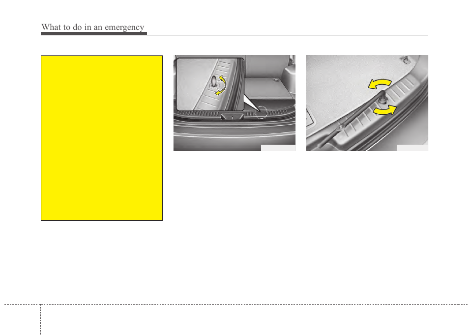 What to do in an emergency | Hyundai 2012 Santa Fe User Manual | Page 316 / 419