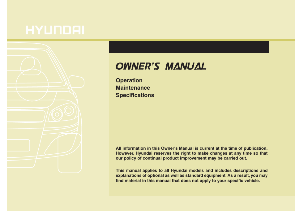 Hyundai 2012 Elantra User Manual | 383 pages