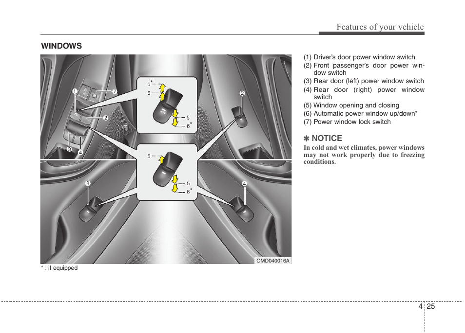 Features of your vehicle | Hyundai 2012 Elantra User Manual | Page 103 / 383