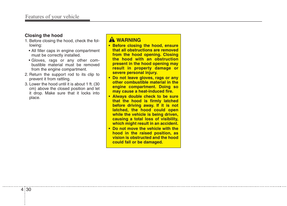 Features of your vehicle | Hyundai 2012 Elantra User Manual | Page 108 / 383