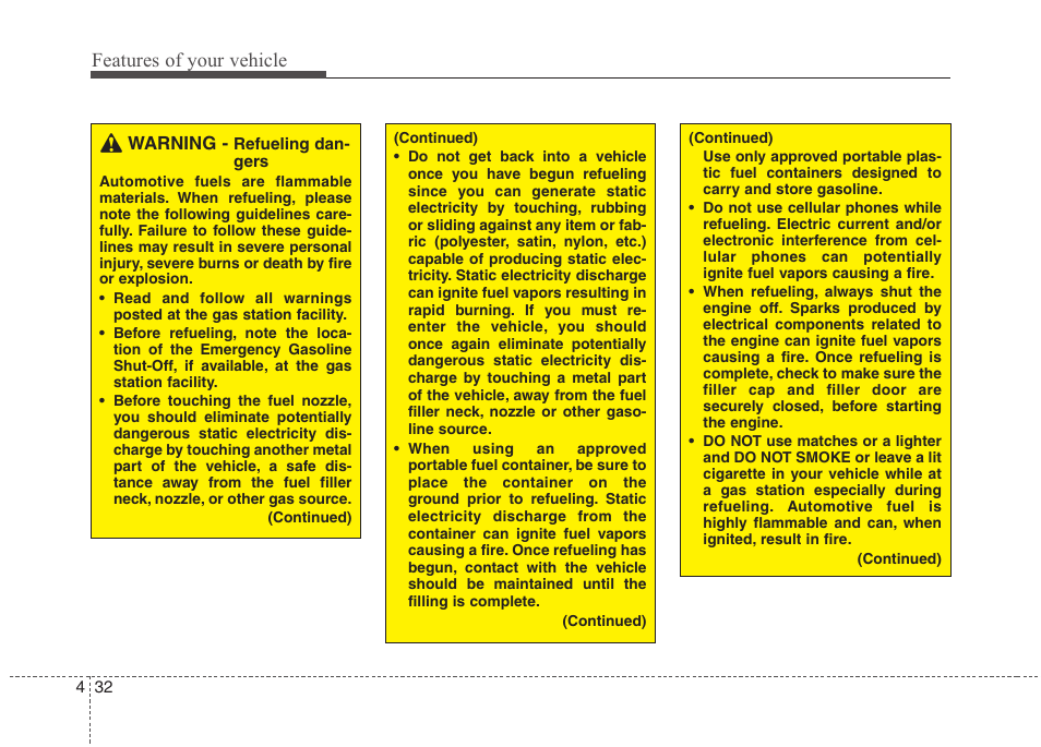 Features of your vehicle | Hyundai 2012 Elantra User Manual | Page 110 / 383