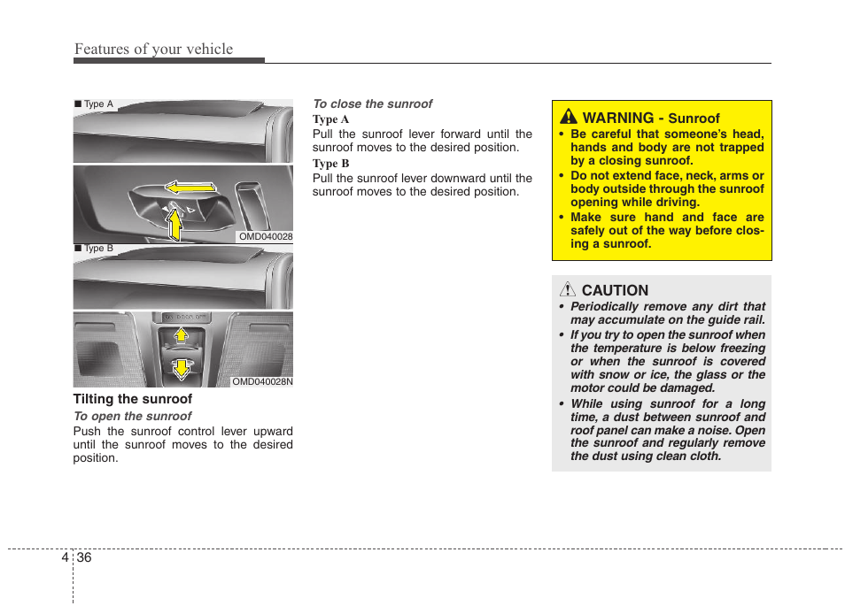 Features of your vehicle | Hyundai 2012 Elantra User Manual | Page 114 / 383