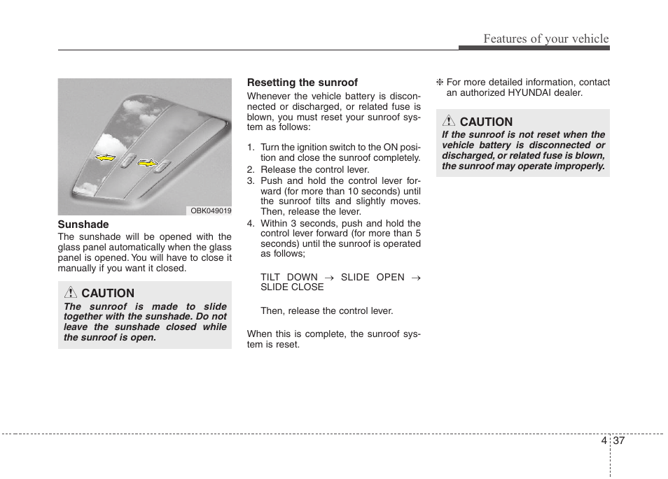 Features of your vehicle | Hyundai 2012 Elantra User Manual | Page 115 / 383