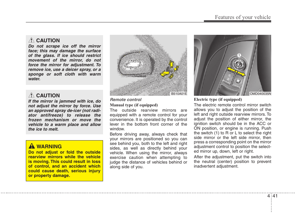 Features of your vehicle | Hyundai 2012 Elantra User Manual | Page 119 / 383