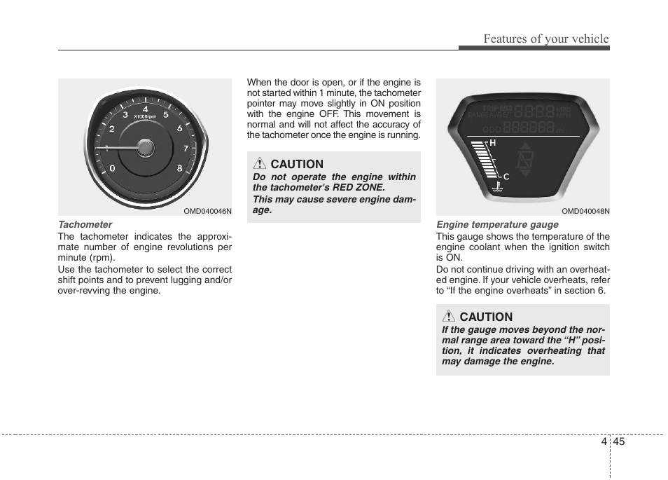 Features of your vehicle | Hyundai 2012 Elantra User Manual | Page 123 / 383