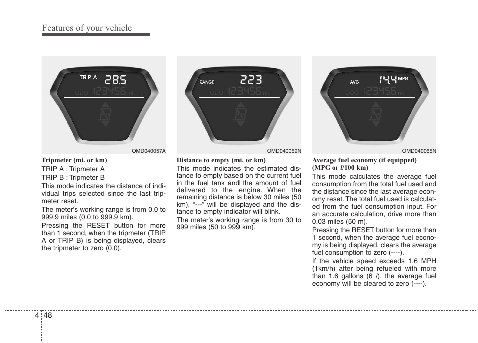 Features of your vehicle | Hyundai 2012 Elantra User Manual | Page 126 / 383