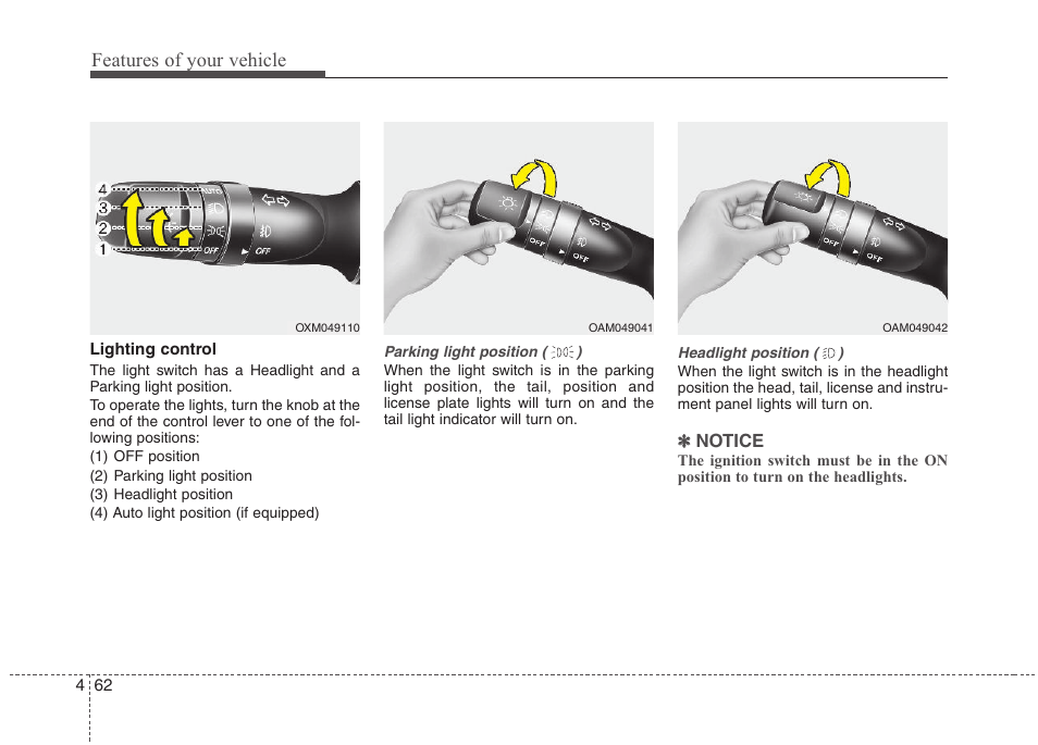 Features of your vehicle | Hyundai 2012 Elantra User Manual | Page 140 / 383