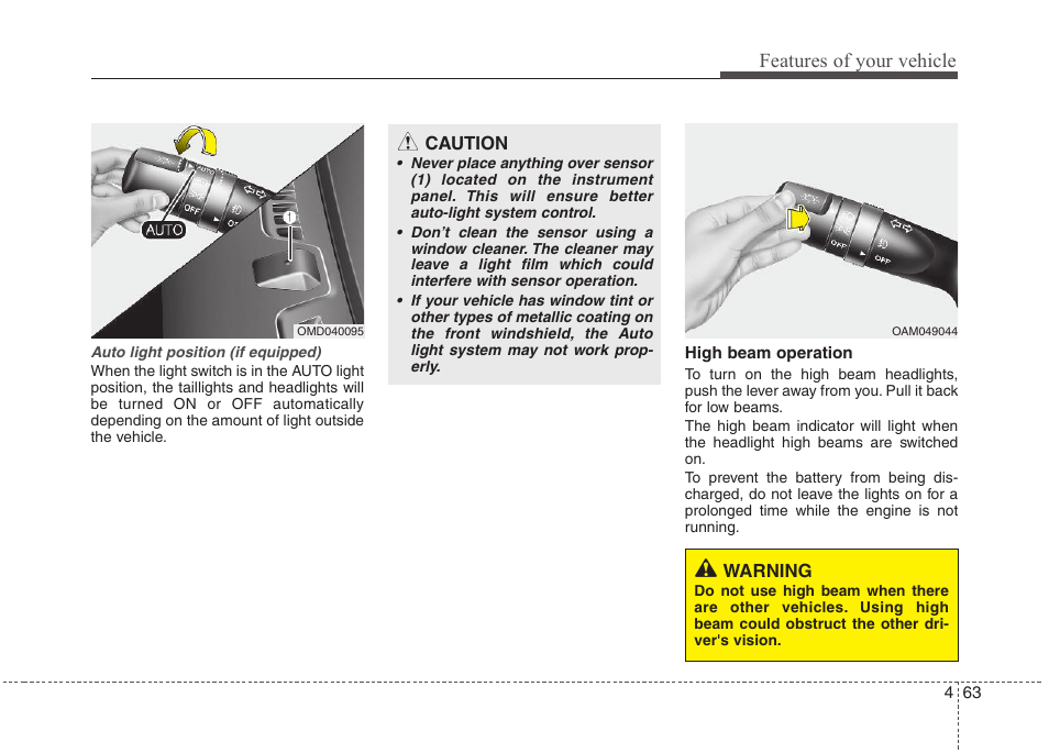 Features of your vehicle | Hyundai 2012 Elantra User Manual | Page 141 / 383