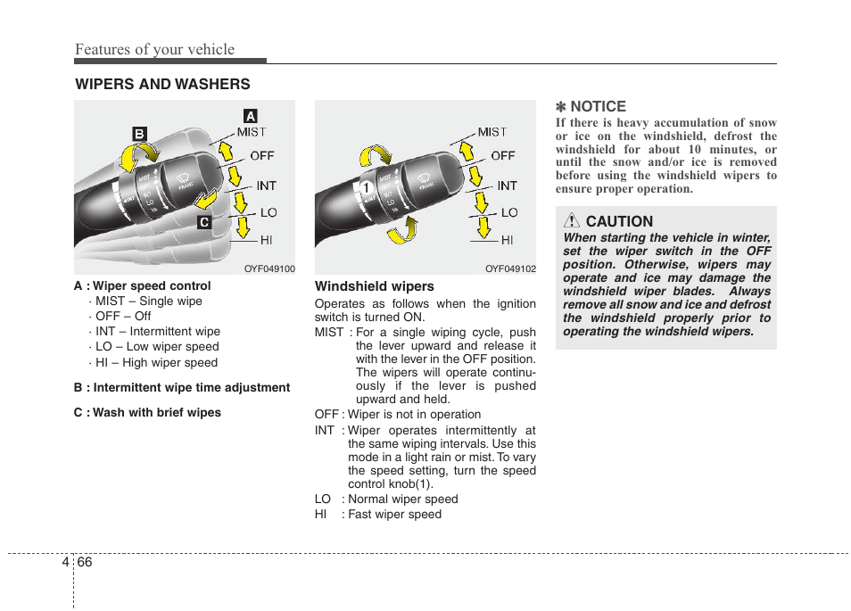 Features of your vehicle | Hyundai 2012 Elantra User Manual | Page 144 / 383