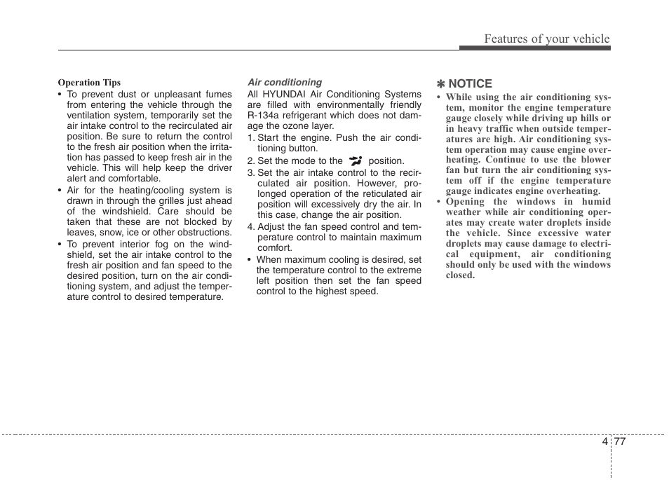 Features of your vehicle | Hyundai 2012 Elantra User Manual | Page 155 / 383