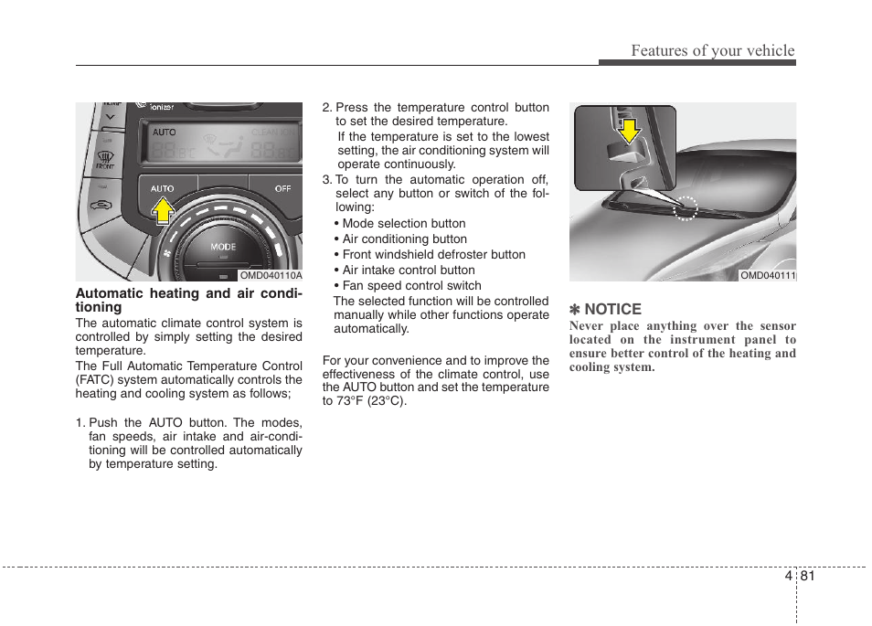 Features of your vehicle | Hyundai 2012 Elantra User Manual | Page 159 / 383