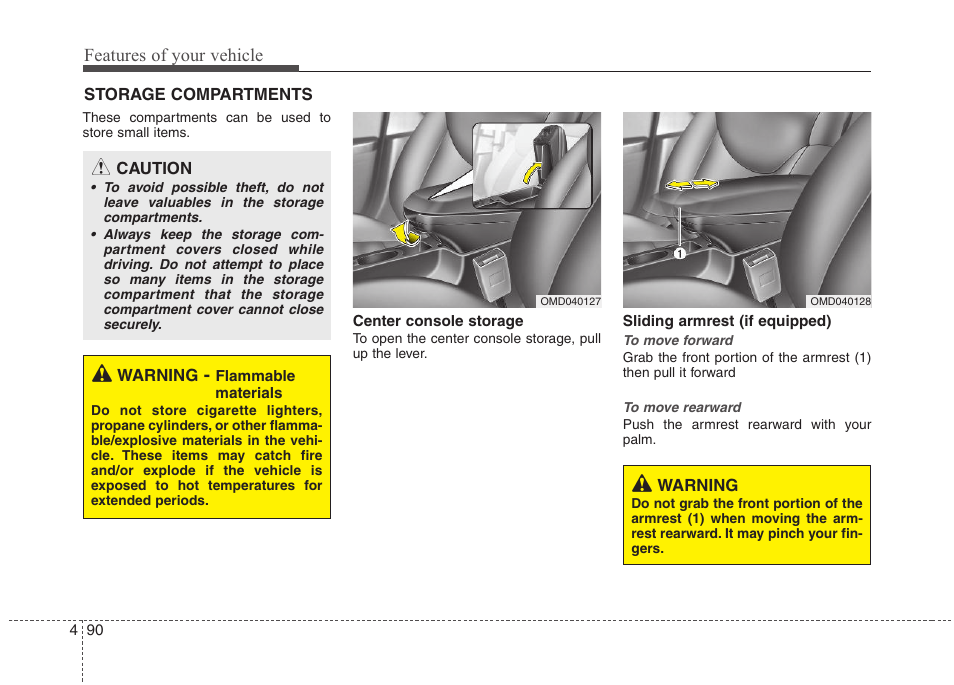 Features of your vehicle | Hyundai 2012 Elantra User Manual | Page 168 / 383