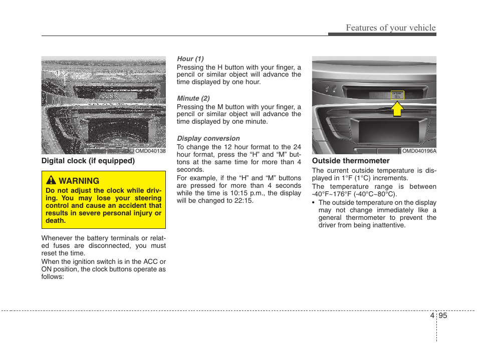 Features of your vehicle | Hyundai 2012 Elantra User Manual | Page 173 / 383