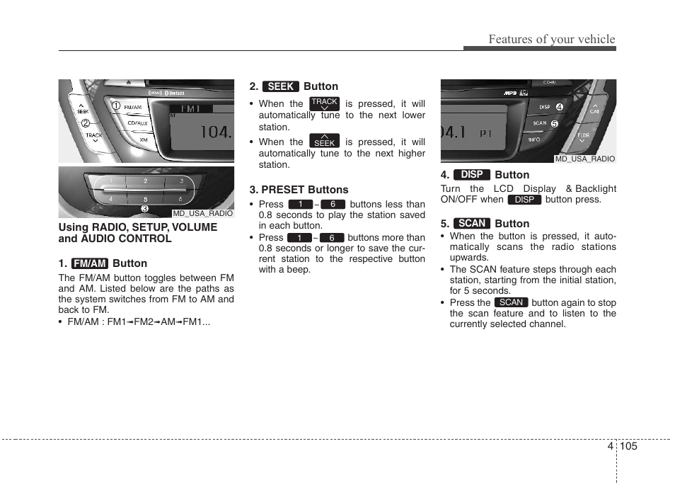 Features of your vehicle | Hyundai 2012 Elantra User Manual | Page 183 / 383