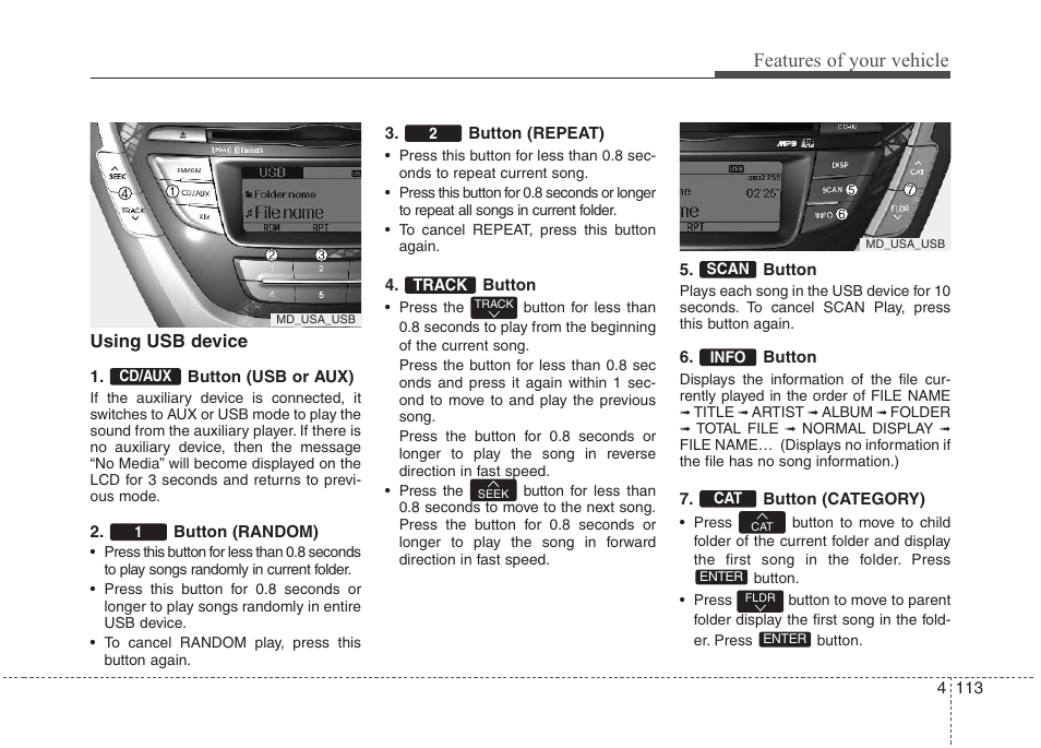 Features of your vehicle | Hyundai 2012 Elantra User Manual | Page 191 / 383