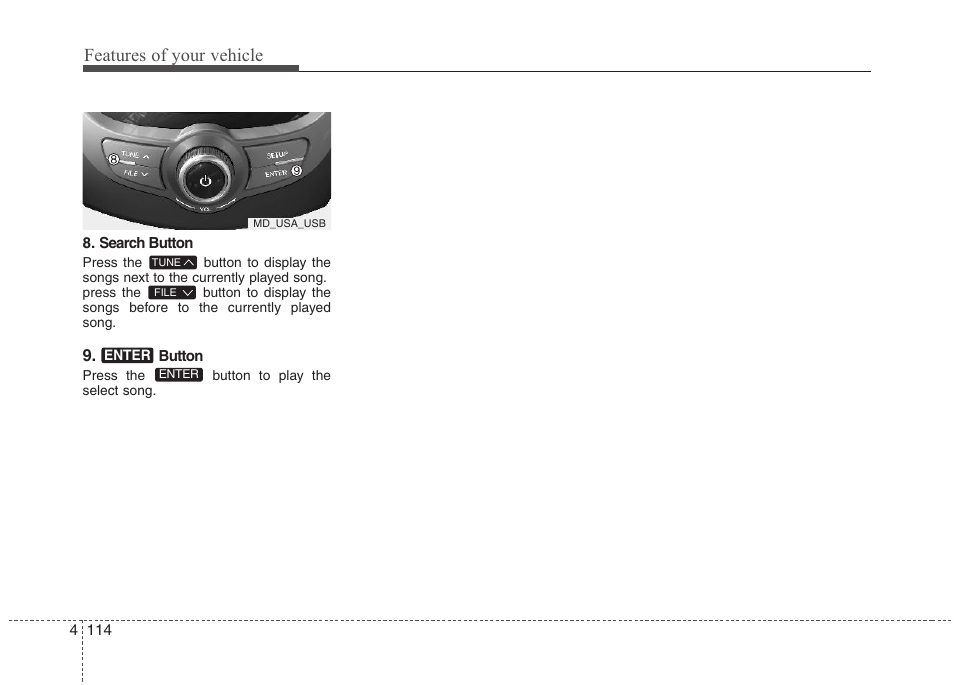 Features of your vehicle | Hyundai 2012 Elantra User Manual | Page 192 / 383