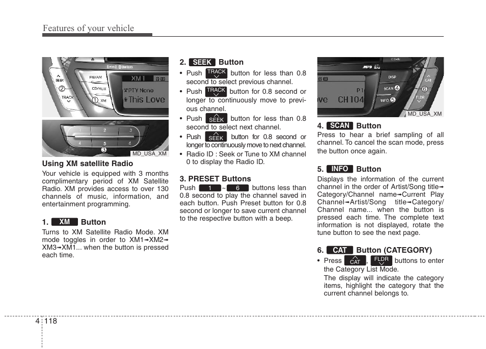 Features of your vehicle | Hyundai 2012 Elantra User Manual | Page 196 / 383