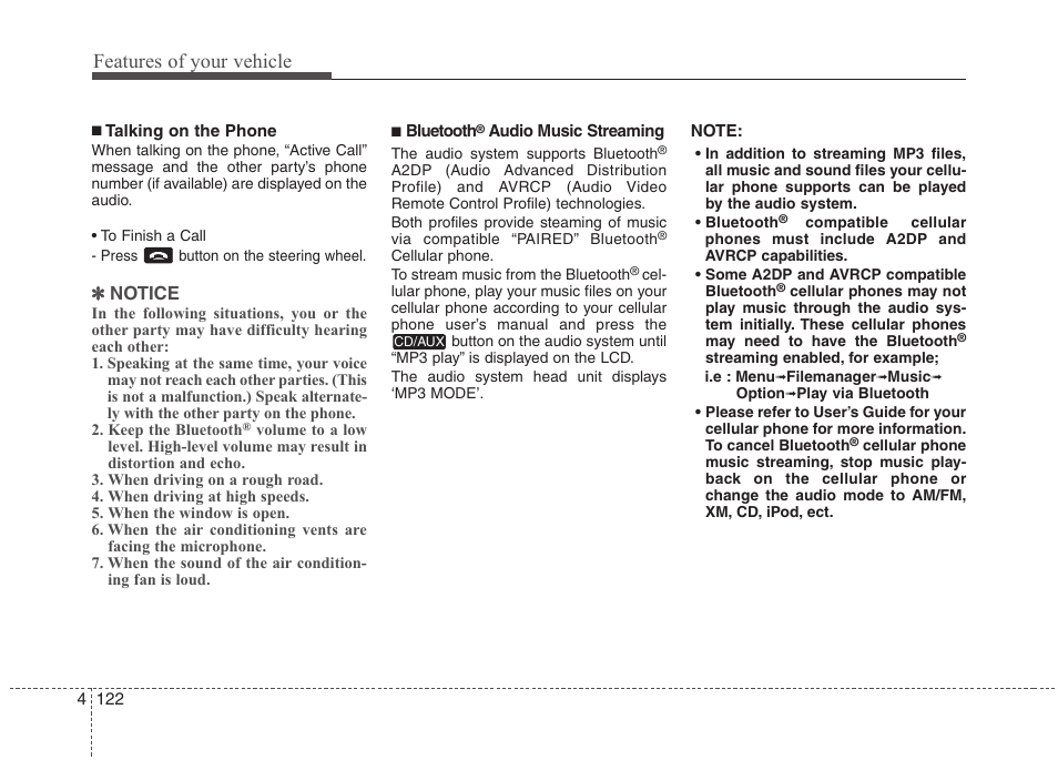 Features of your vehicle | Hyundai 2012 Elantra User Manual | Page 200 / 383