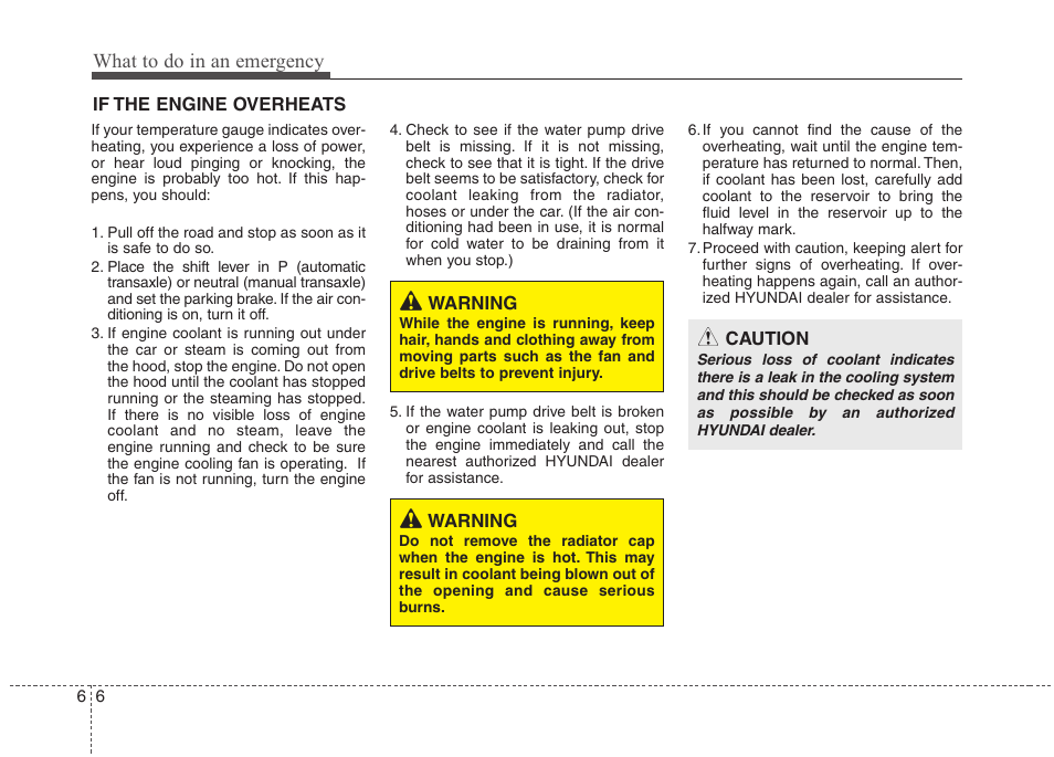 What to do in an emergency | Hyundai 2012 Elantra User Manual | Page 265 / 383