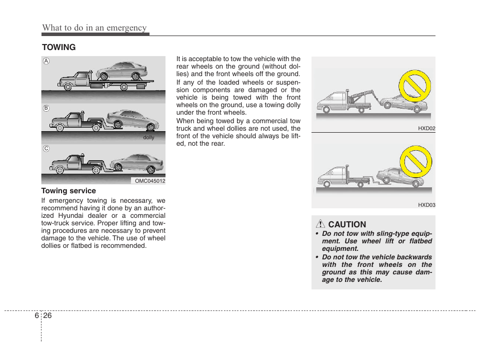 What to do in an emergency | Hyundai 2012 Elantra User Manual | Page 285 / 383