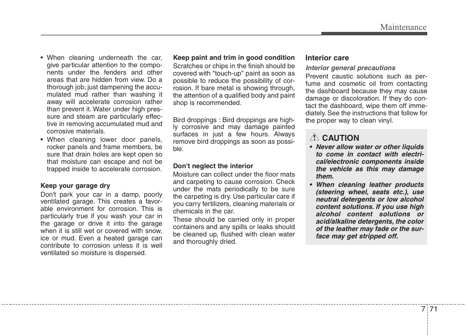 Maintenance | Hyundai 2012 Elantra User Manual | Page 359 / 383