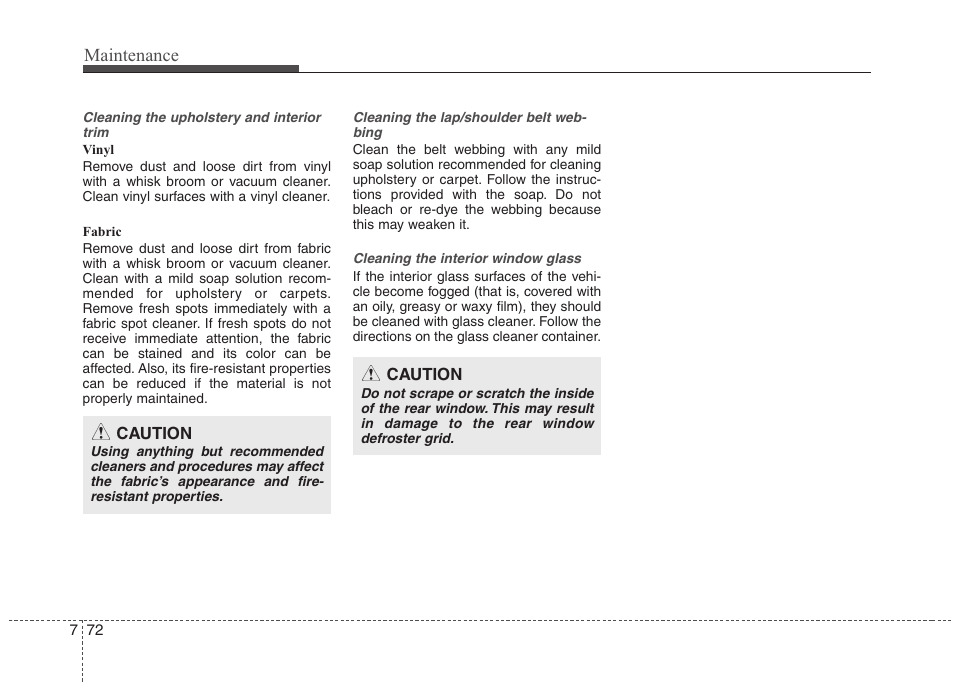 Maintenance | Hyundai 2012 Elantra User Manual | Page 360 / 383