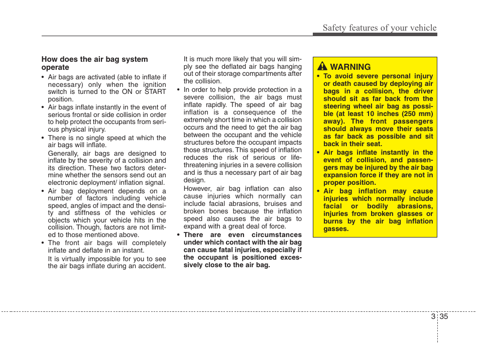 Safety features of your vehicle | Hyundai 2012 Elantra User Manual | Page 53 / 383