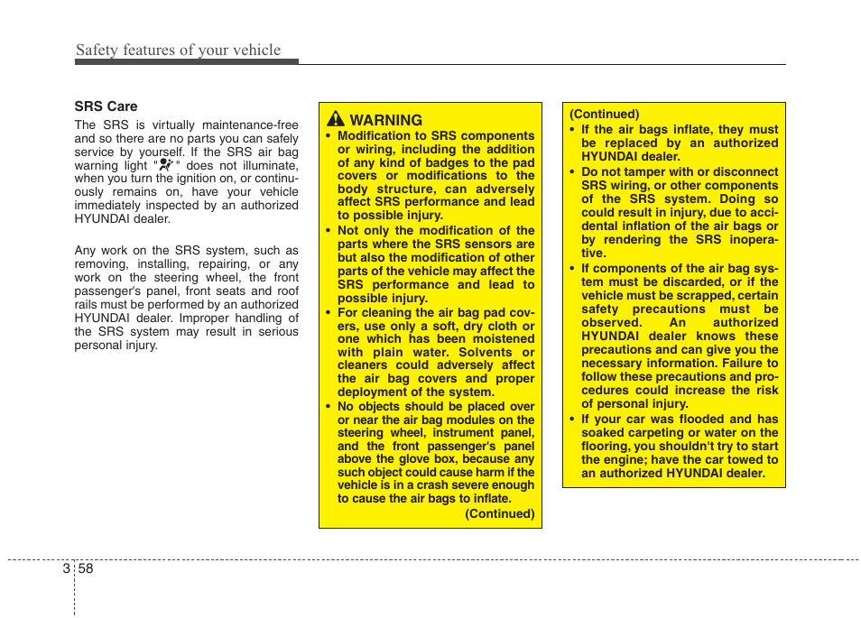 Safety features of your vehicle | Hyundai 2012 Elantra User Manual | Page 76 / 383