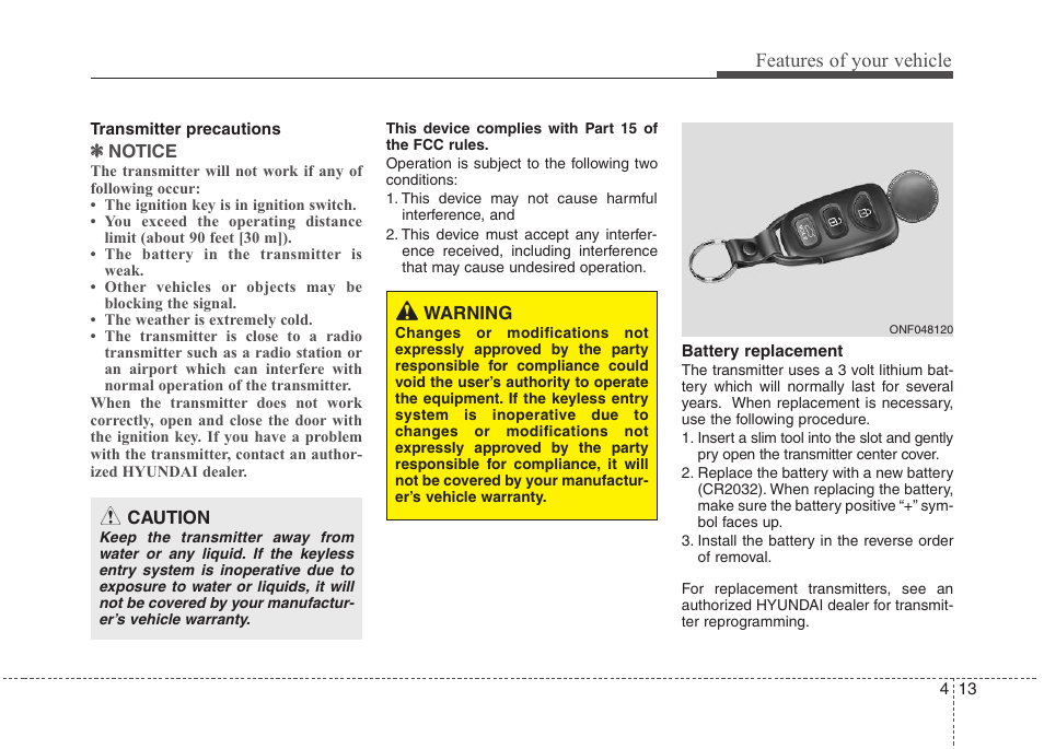 Features of your vehicle | Hyundai 2012 Elantra User Manual | Page 91 / 383