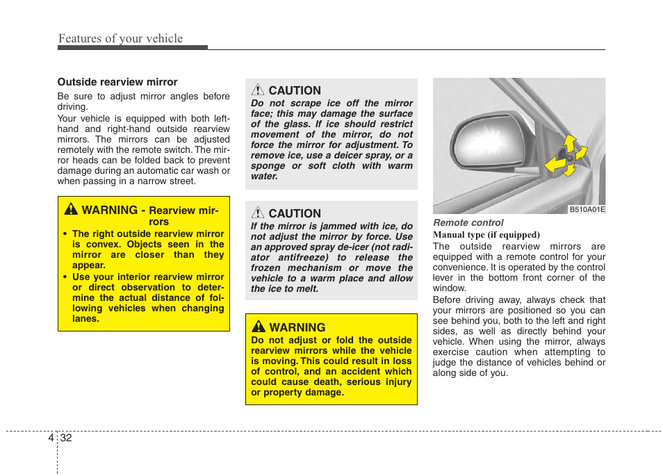 Features of your vehicle | Hyundai 2012 Accent User Manual | Page 110 / 370