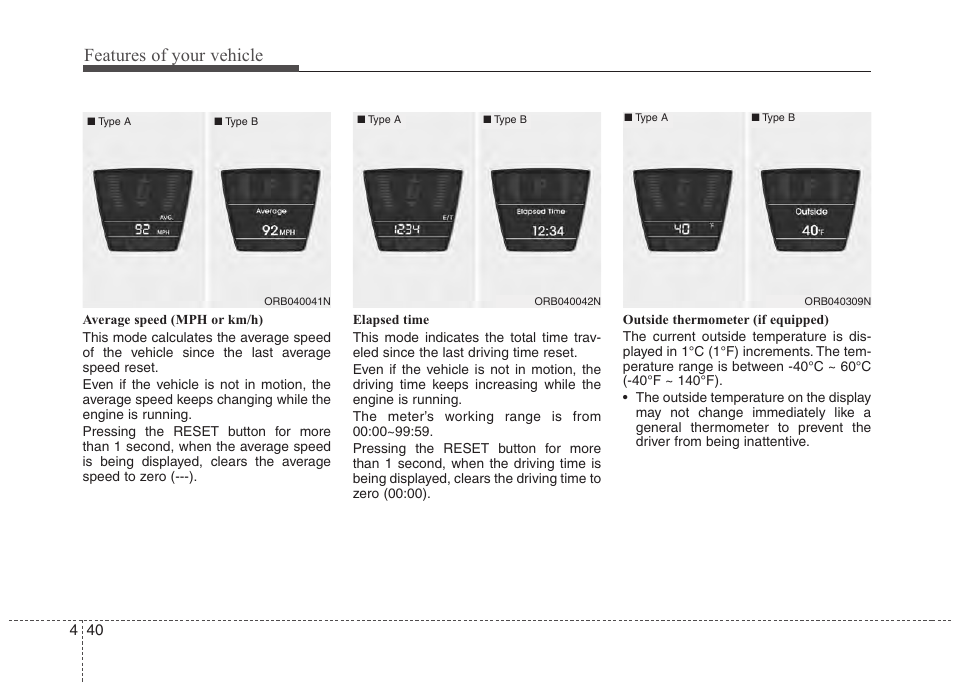 Features of your vehicle | Hyundai 2012 Accent User Manual | Page 118 / 370