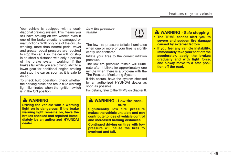 Features of your vehicle | Hyundai 2012 Accent User Manual | Page 123 / 370